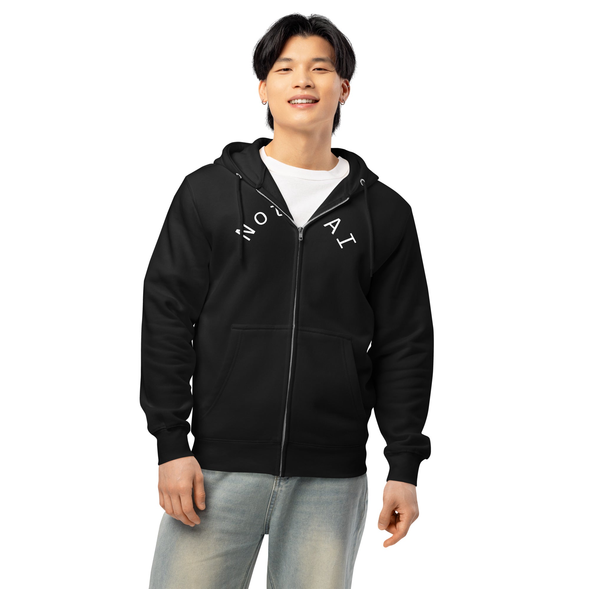 Premium full zip hoodie — Inkdrop original all-over-print design, photo 1