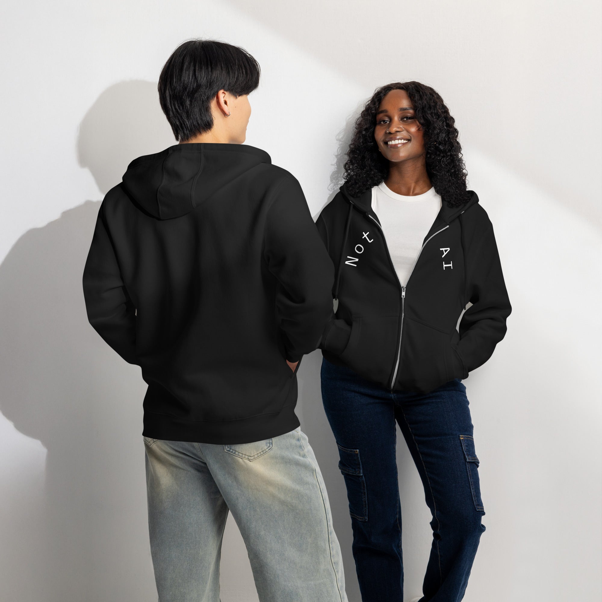 Premium full zip hoodie — Inkdrop original all-over-print design, photo 8