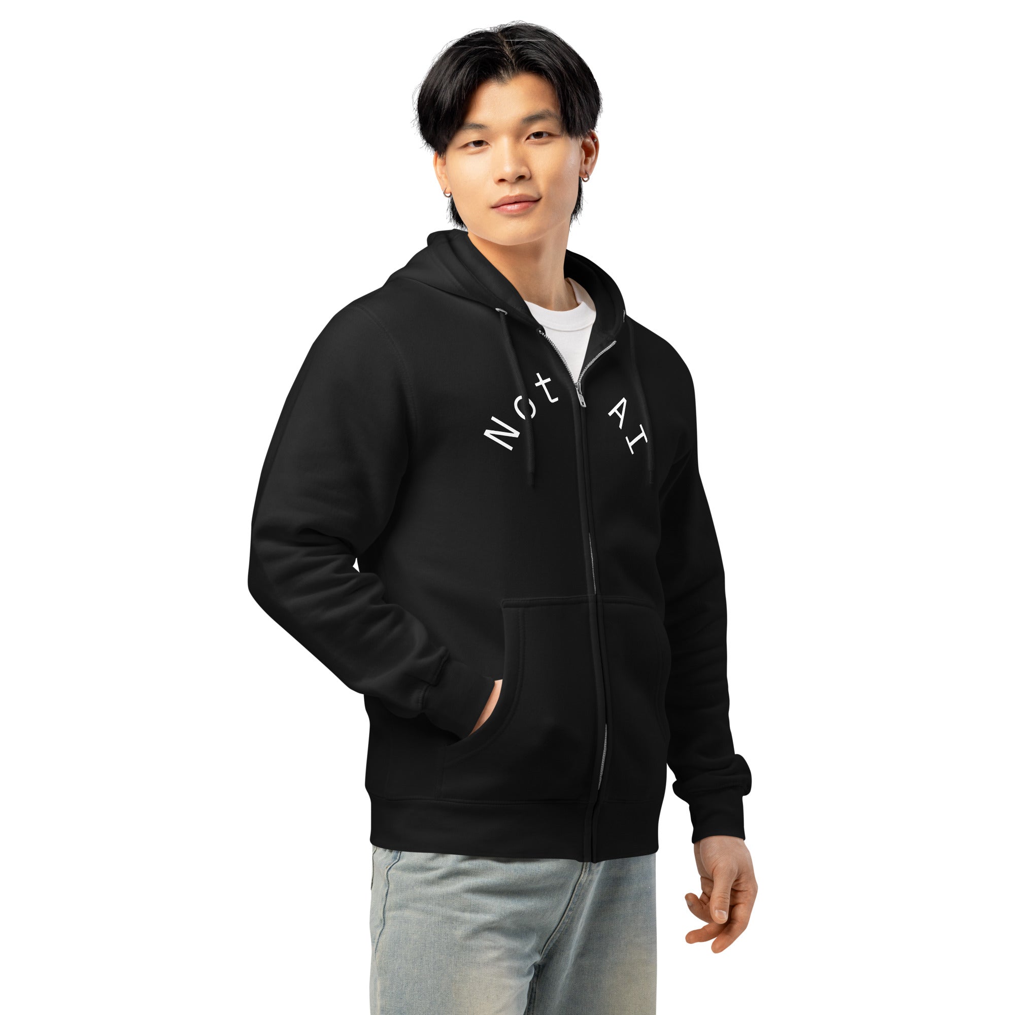 Premium full zip hoodie — Inkdrop original all-over-print design, photo 9
